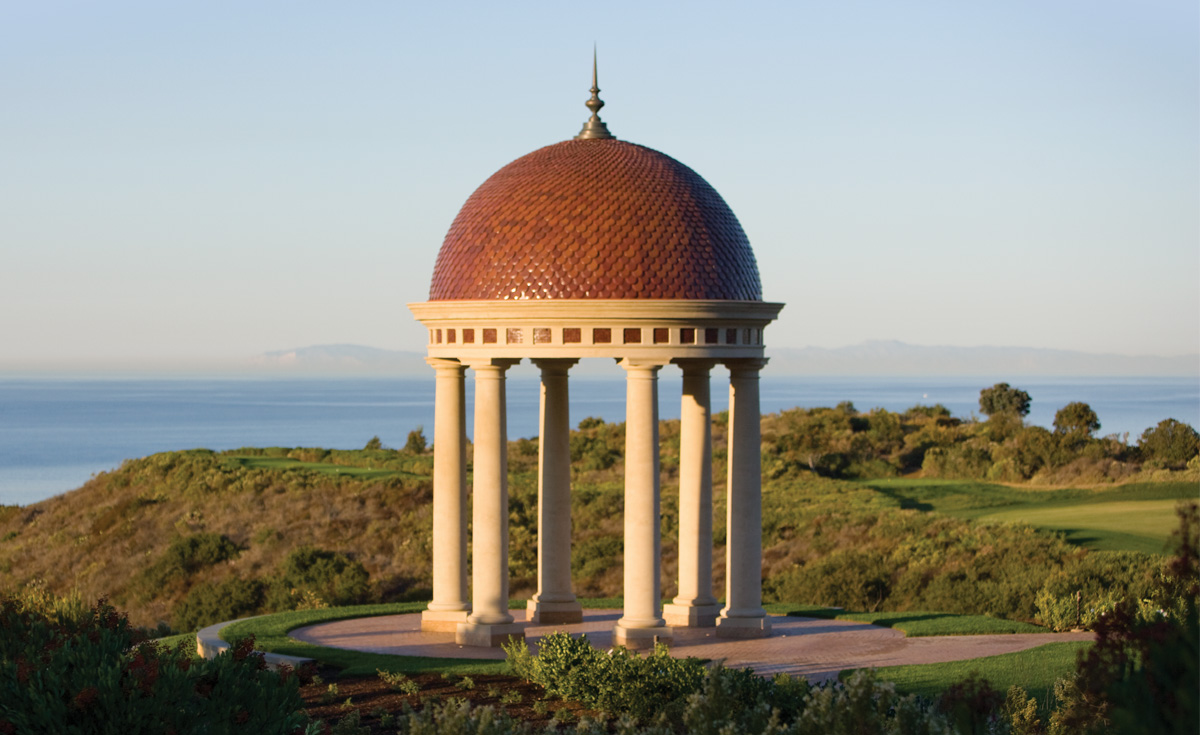 Pelican Hill Wedding Rotunda specialty fish scale clay roof tile for dome