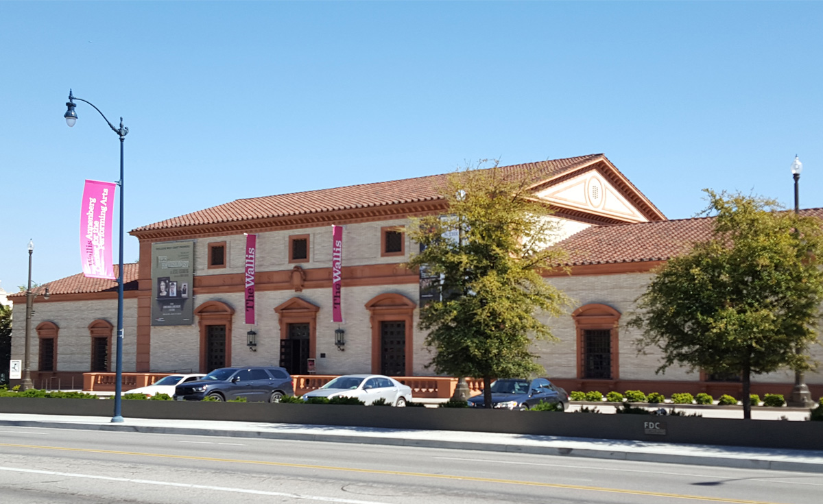 historical replica roman pan and top tiles on Wallis Annenberg Center for the Performing Arts Beverly Hills california