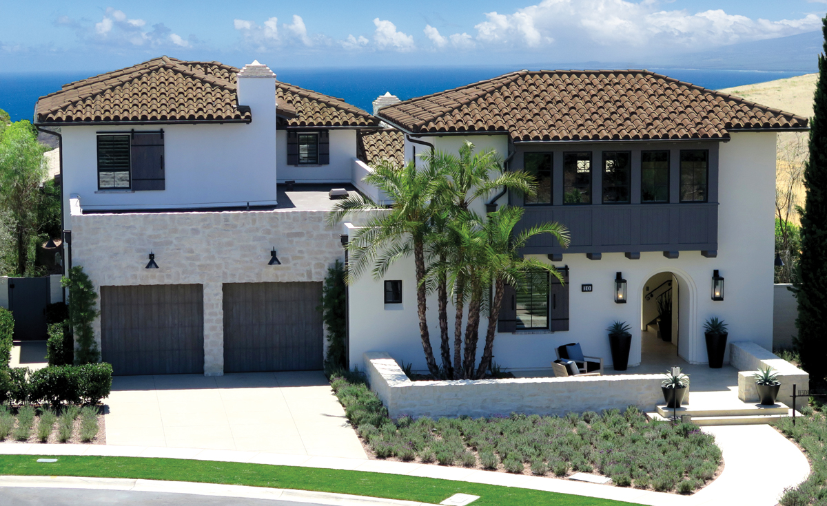 Classic "S" Mission Clay Roof Tile in CB364-R Vintage Carmel Blend- Home in Coral Canyon at Crystal Cove