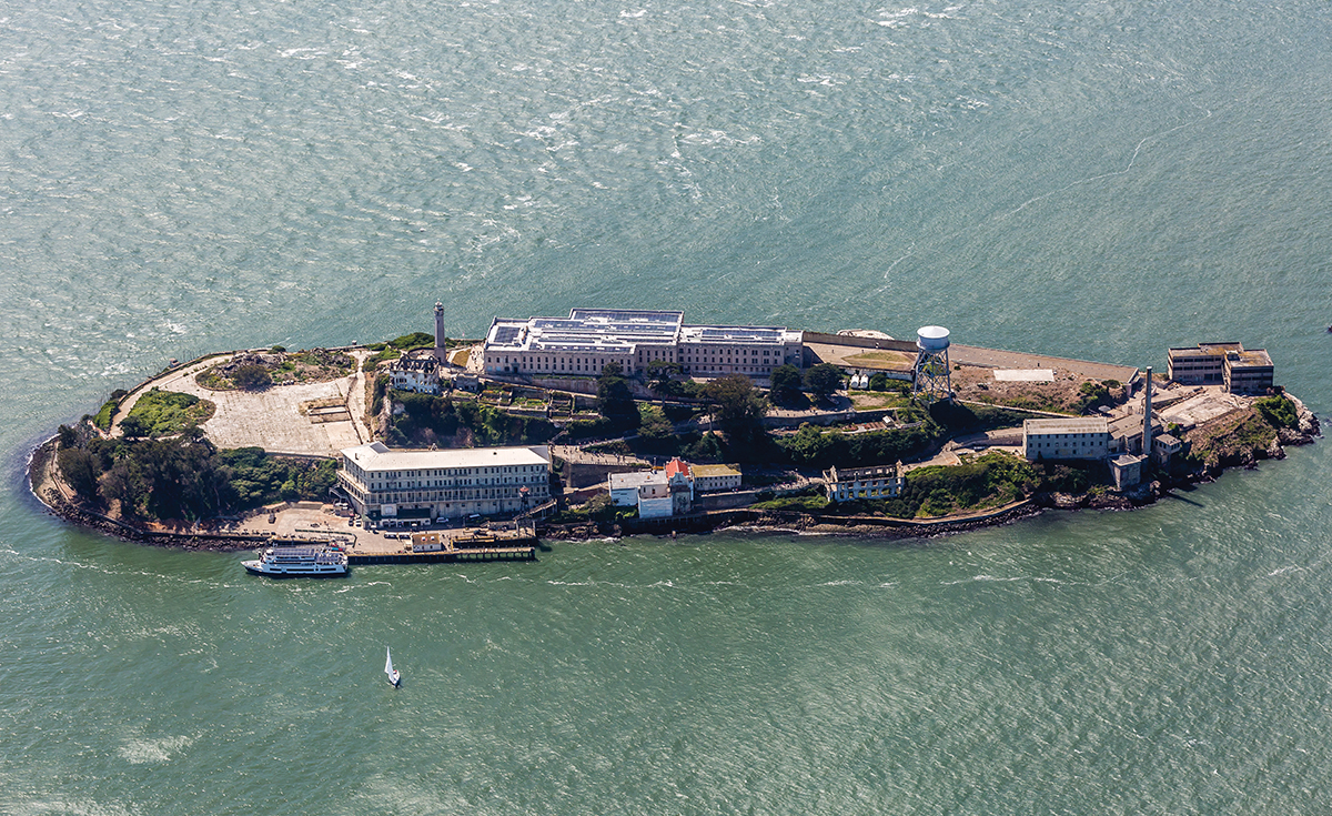 Historical roof tile project - Alcatraz Island Guardhouse Library renovated roof in San Francisco, CA