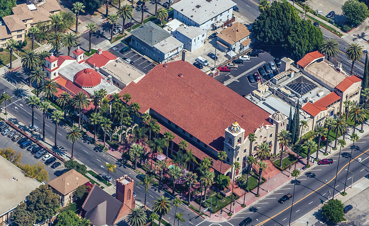 Riverside Municipal Auditorium historical clay roof tile in Riverside, CA