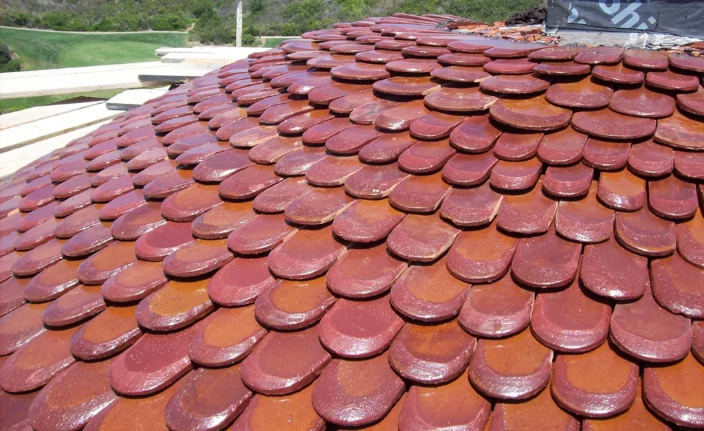 Fish Scale Tile on Pelican Hill Wedding Rotunda Newport Coast, CA