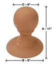 Ball – 9″ Large Round Base