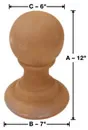 Ball – 7″ Small Round Base