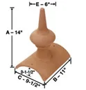 Ridge Spike Arched Base