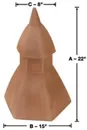 Hexagon Finial 22″ Lrg