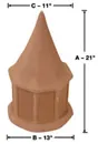 Octagon Finial 21″