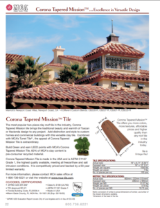 Corona Tapered Product Data Sheet