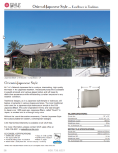 Oriental Japanese Product Data Sheet