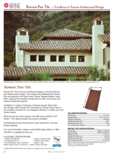 Roman Pan Product Data Sheet