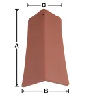 90 degree V Ridge Tile