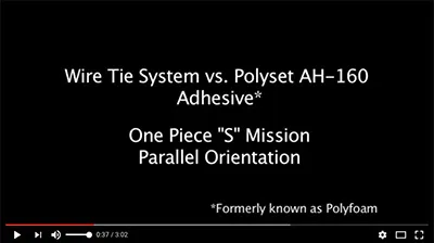 Polyset AH-160 vs Wire Tie System Seismic Tests – One Piece “S” Parallel Orientation